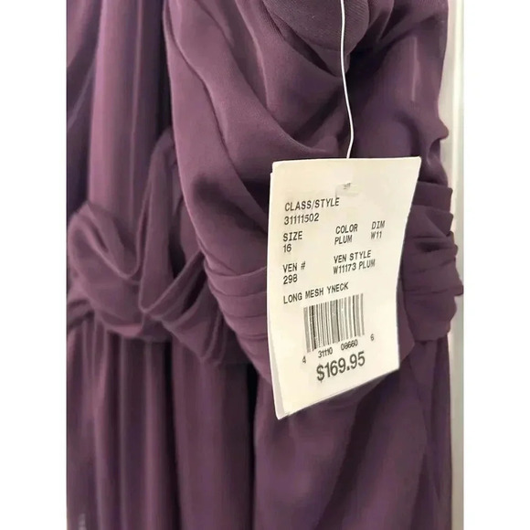 DAVIDS BRIDAL NWT plus size  halter bridesmaid mother of the bride dress size 16 - Picture 5 of 9